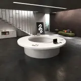 Modern Boardroom Round Conference Table - Maoters thumbnail 1