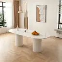 Modern Oval Pedestal Conference Table - Maoters thumbnail 1