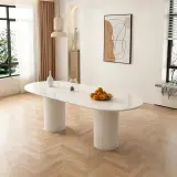 Modern Oval Pedestal Conference Table - Maoters thumbnail 1