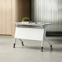 Modern Mobile Folding Modular Training Table - Maoters thumbnail 1