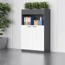 Office Filing Cabinet with Decorative Planter Shelf thumbnail 1