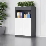 Office Filing Cabinet with Decorative Planter Shelf thumbnail 1