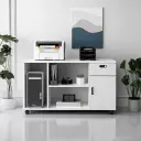 White Office Cabinet for Printer and Files thumbnail 1