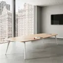 Modern Simple Long Oval Conference Table - Maoters thumbnail 1