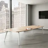 Modern Simple Long Oval Conference Table - Maoters thumbnail 1