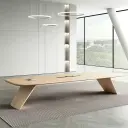 Minimal Rounded Edge Executive Meeting Table - Maoters thumbnail 1