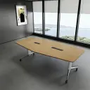 Modern Mobile Wood Conference Table - Maoters thumbnail 1