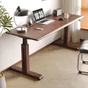 Modern Adjustable Height Standing Desk — Electric Sit-Stand Long Workbench for Office thumbnail 2