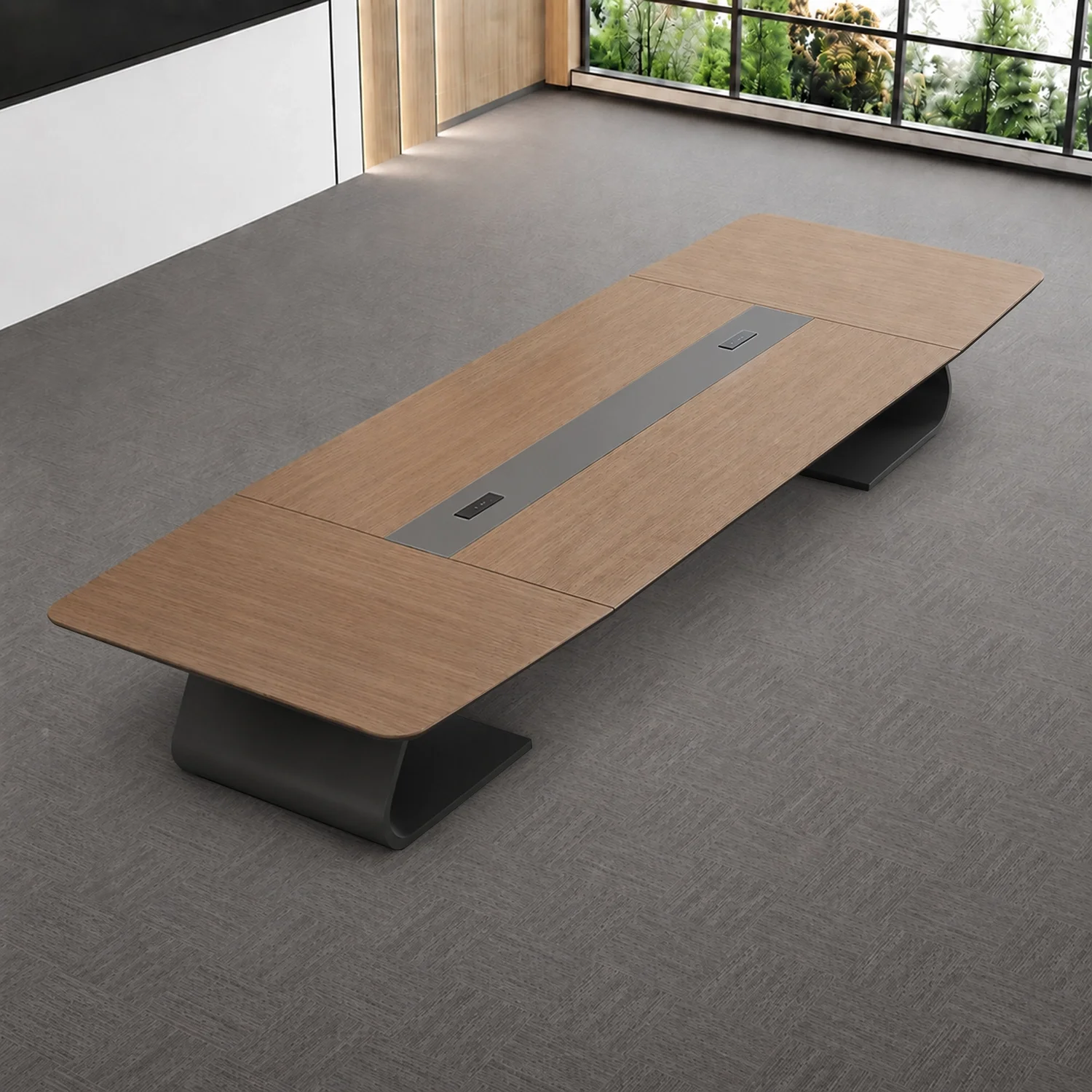 Simple Modern Conference Table for Office – Large Meeting Desk