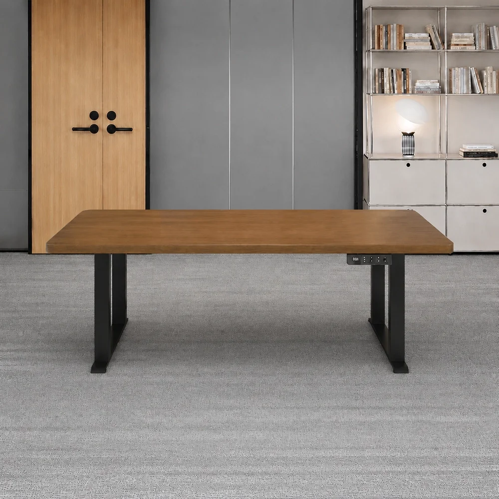 Height Adjustable Executive Meeting Desk — Electric Sit Stand Table for Healthy Collaboration
