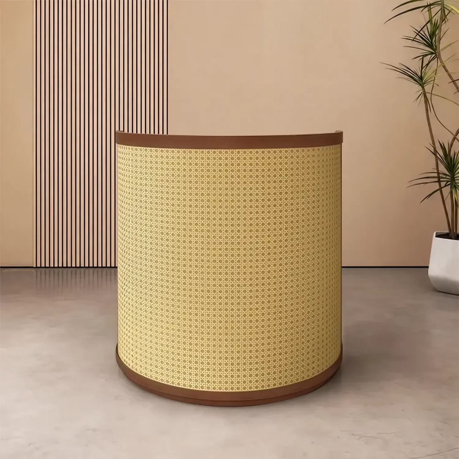 Modern Rattan Small Cashier Desk for Boutique