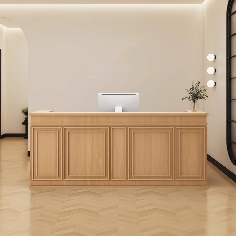 Simple Glossy Front Desk for Stores & Salons