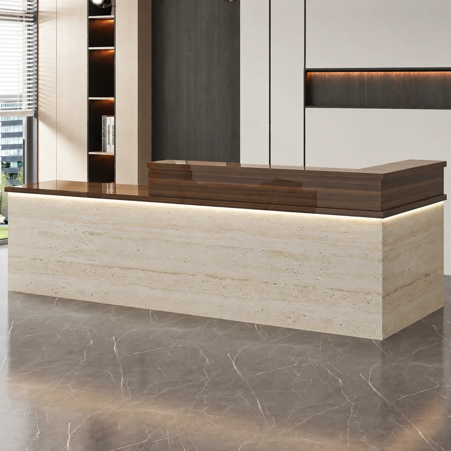 Modern Luxury Reception Desk for Office Lobbies and Hospitality Spaces – Maoters
