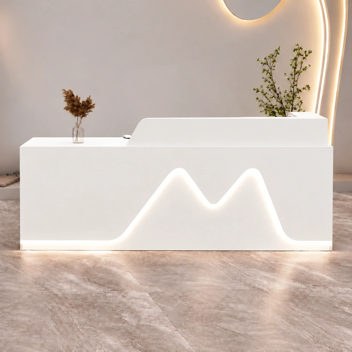 Modern reception desk suitable for office lobbies – Maoters