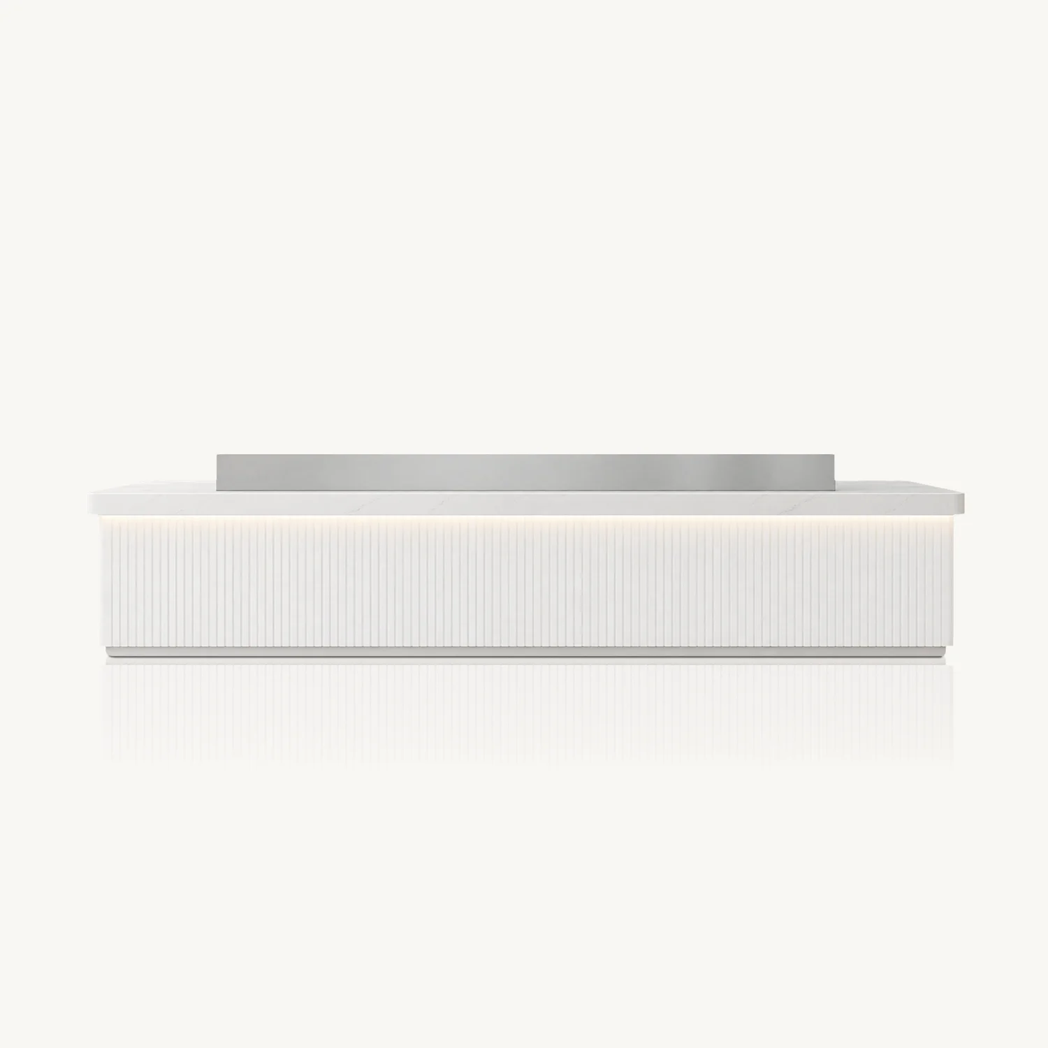 Modern Ribbed Panel Reception Desk - Maoters