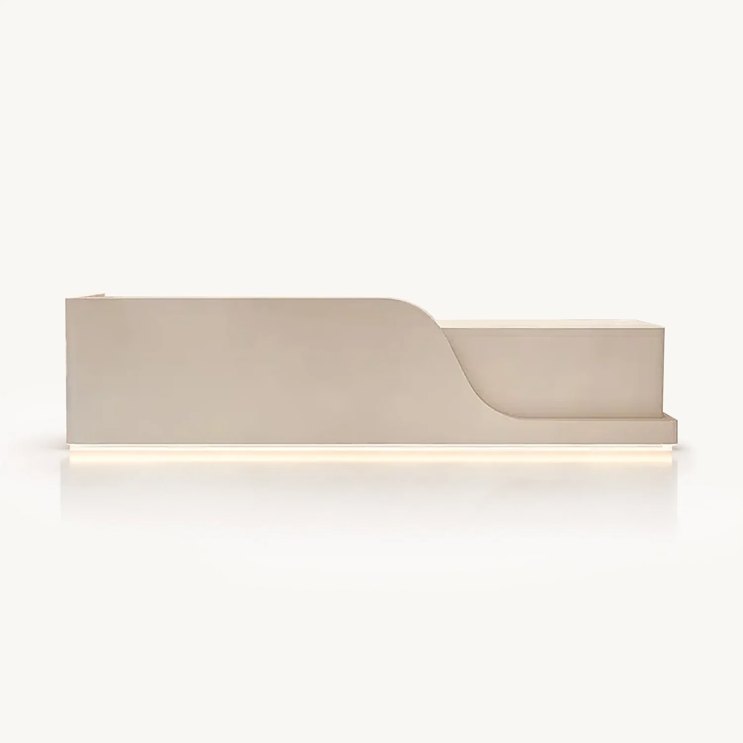 Modern Wave Curved Reception Desk for Salons - Maoters