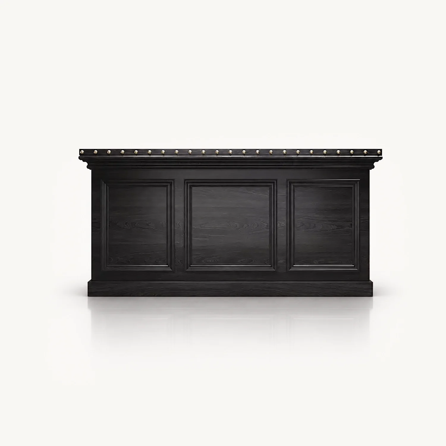 Retro Dark Wood Reception Desk - Maoters