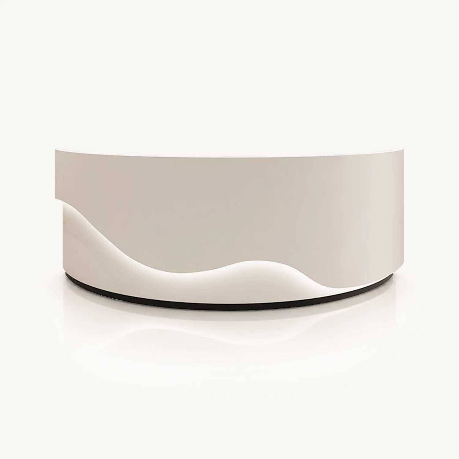 Minimalist Curved Wave Reception Desk - Maoters