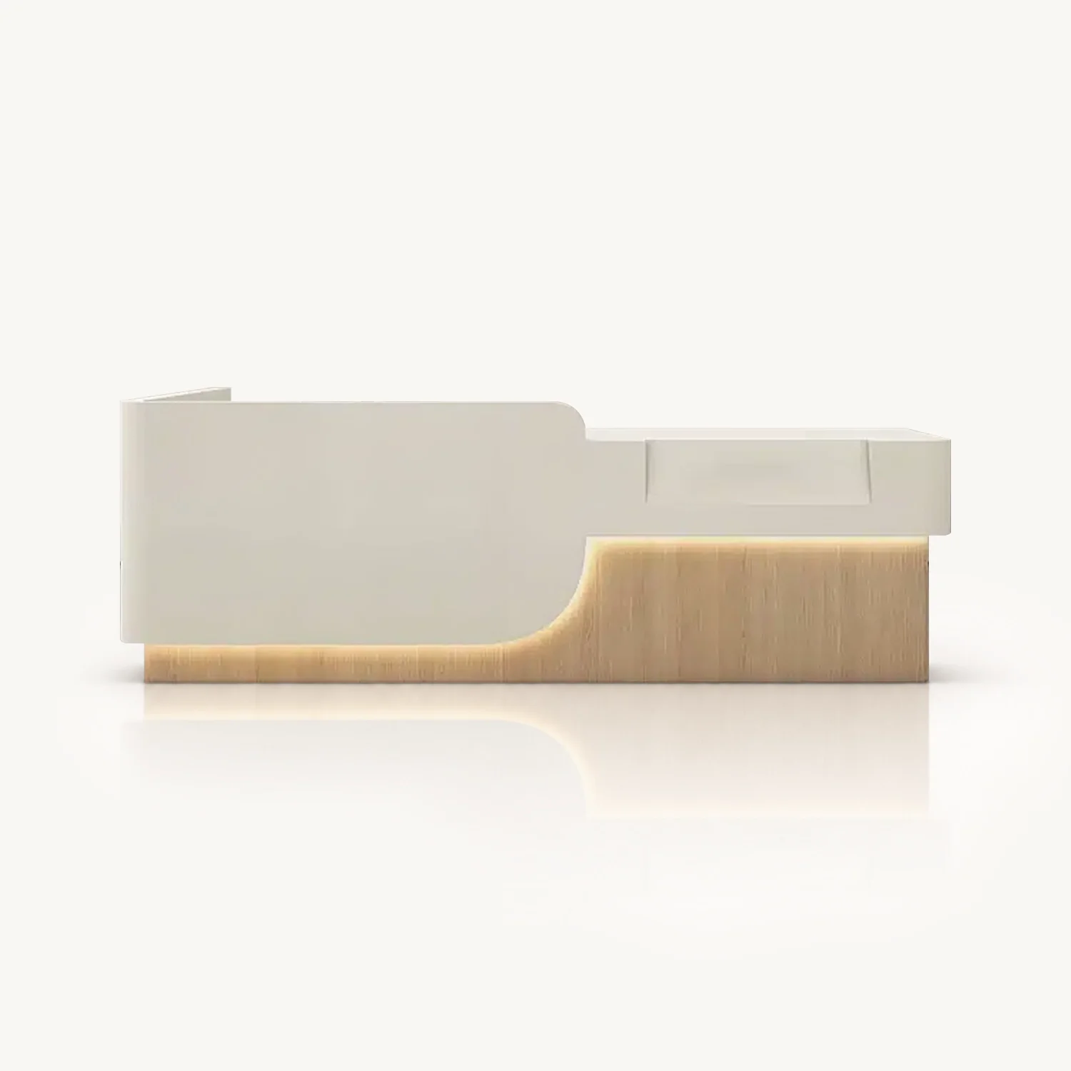 Soft Curve Two Tone Office Front Desk - Maoters