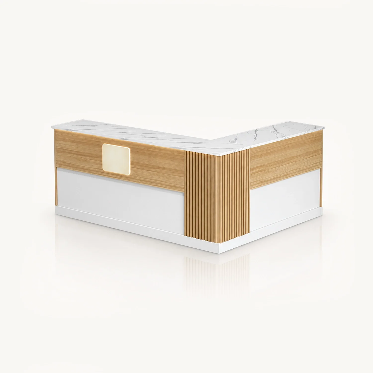 Cafe Store Wood Corner Reception Desk - Maoters