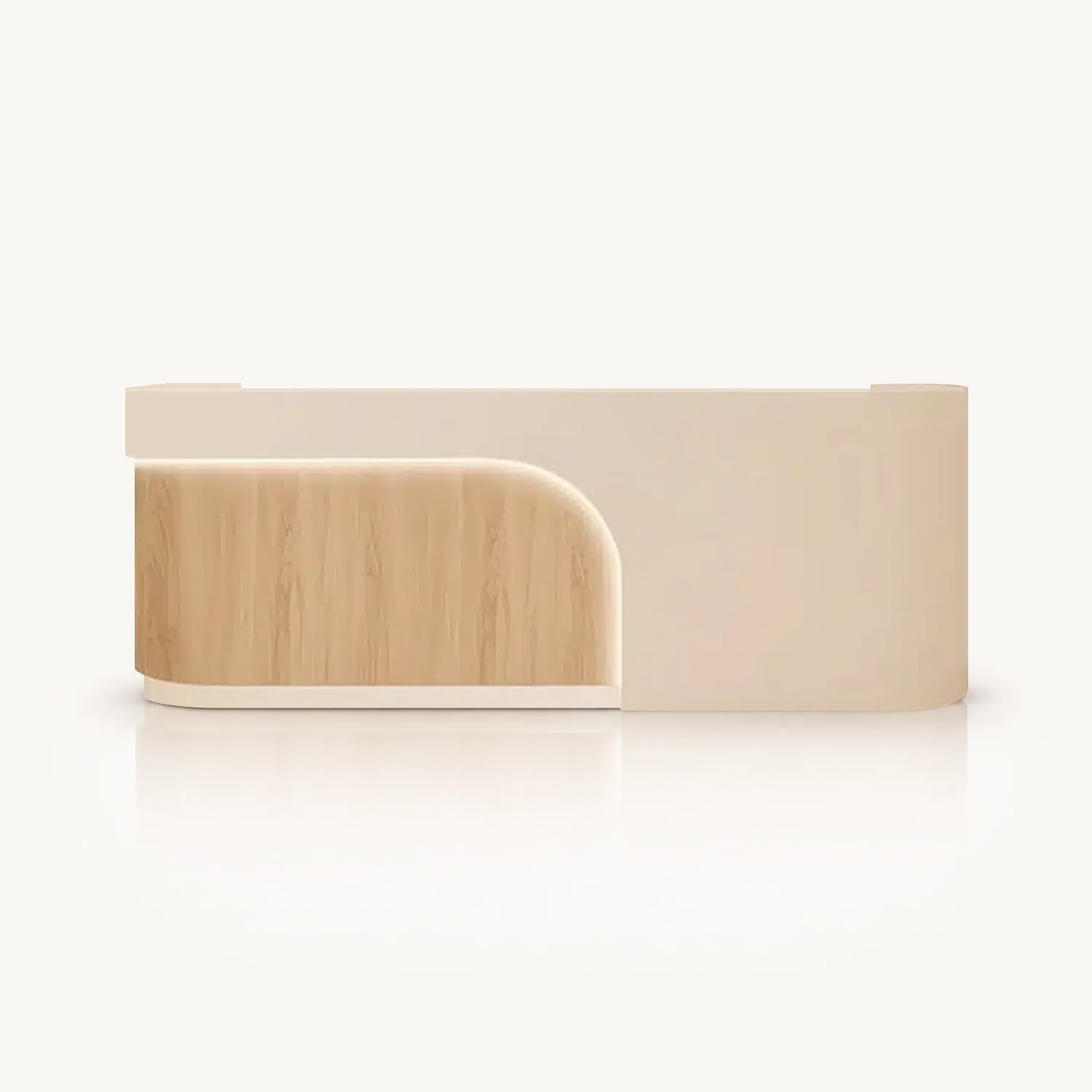 Minimalist Rounded Reception Desk – Maoters