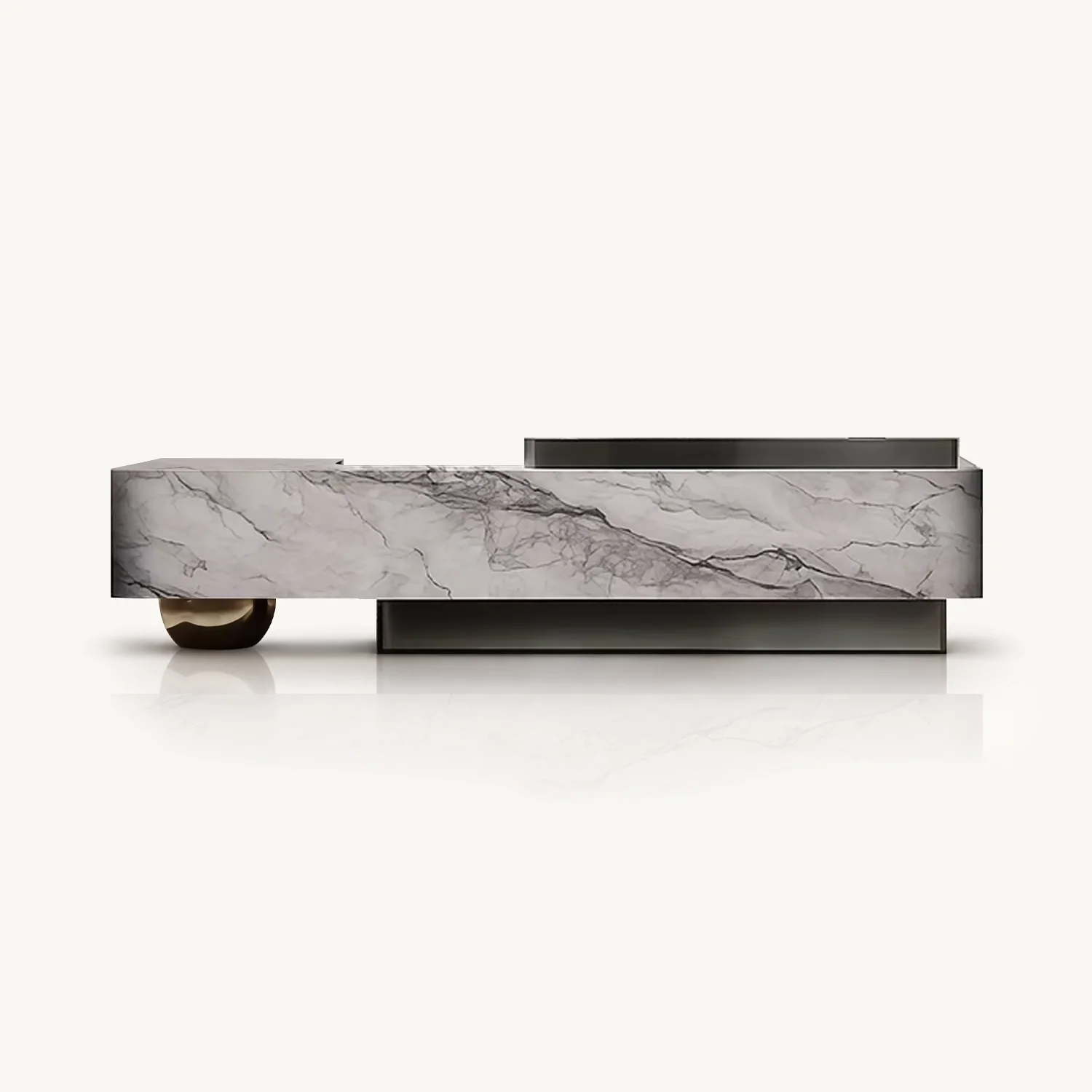 Elegant Contour Business Reception Desk - Maoters