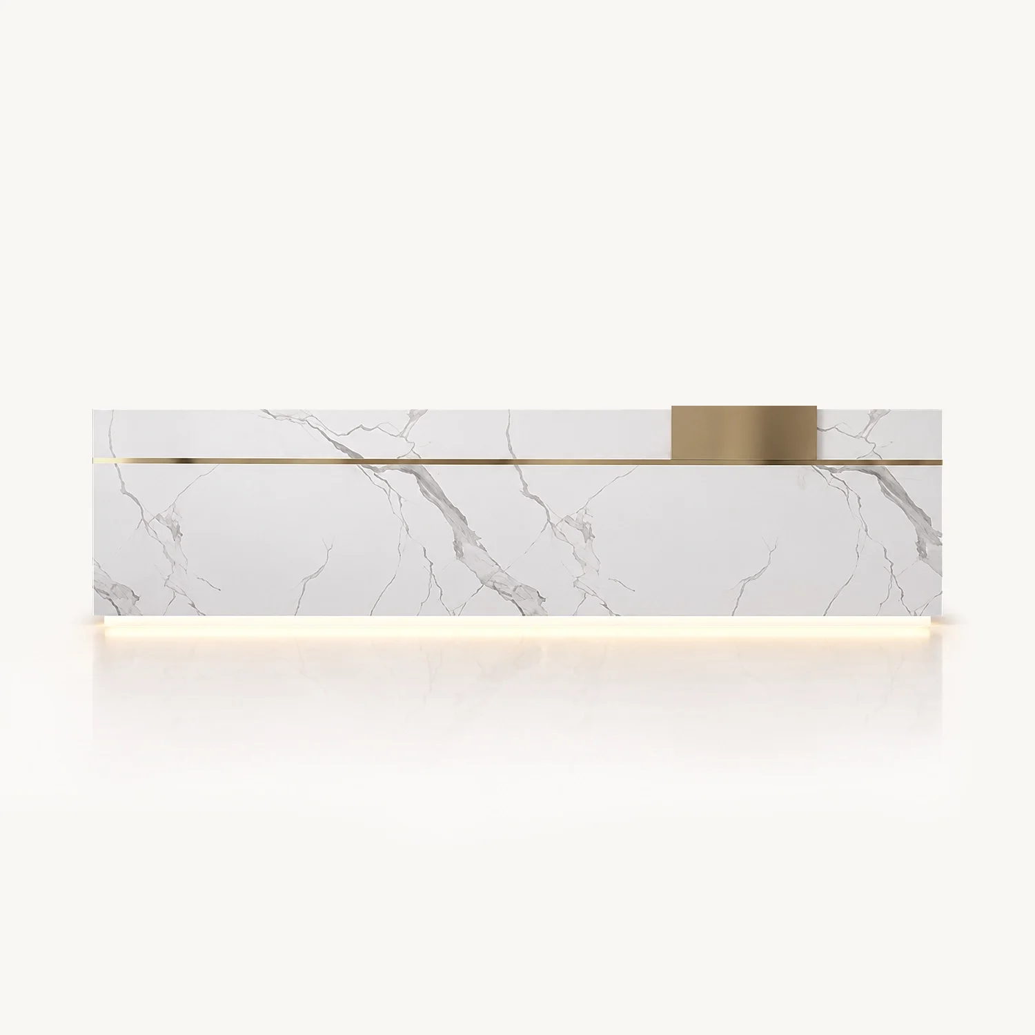 Elegant Linear Office Reception Desk - Maoters
