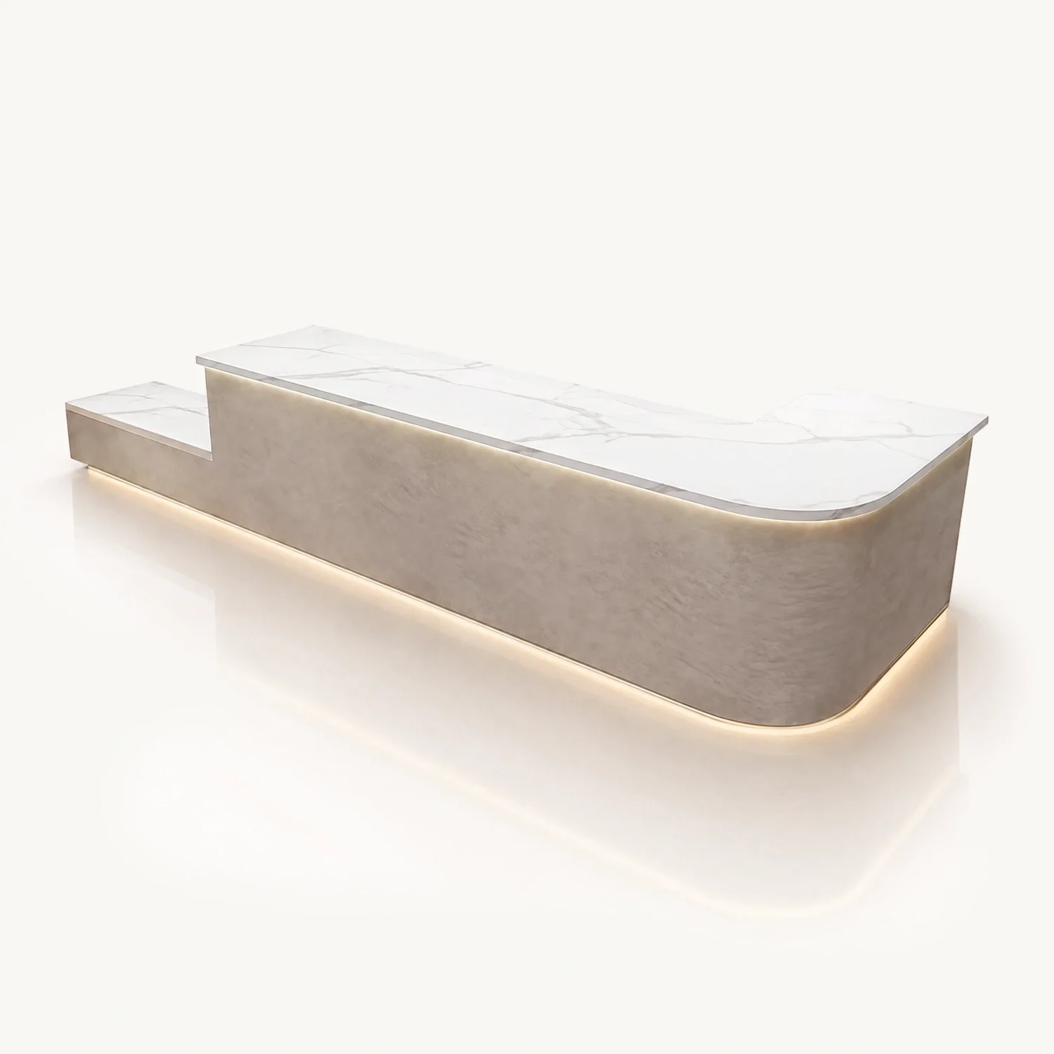 Curved Counter for Modern Cafes - Maoters