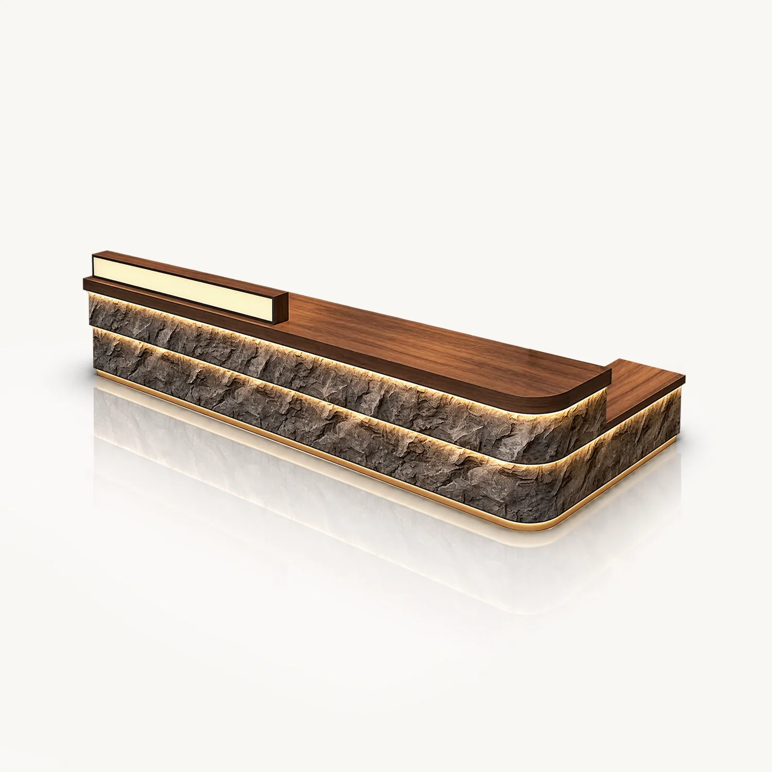 L-Shaped Reception Desk for Wine Bars - Maoters