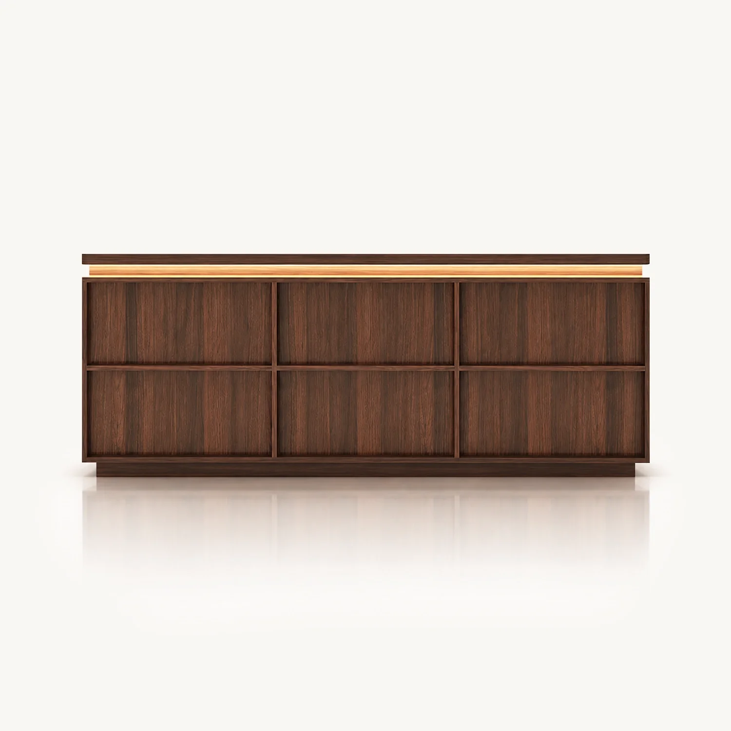 Multi Compartment Timber Lobby Reception Desk - Maoters
