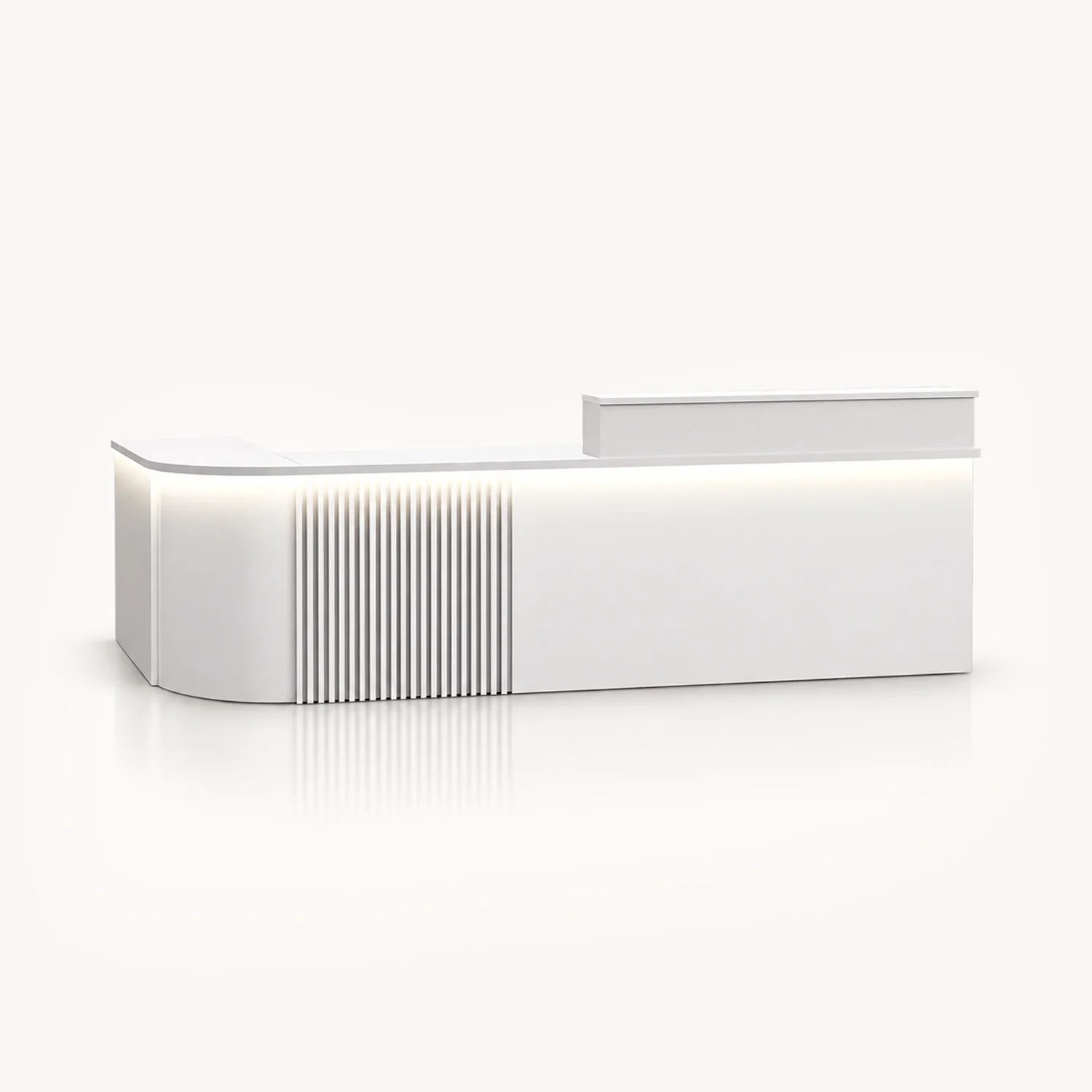 Thickened Curved Corner Painted Reception Desk