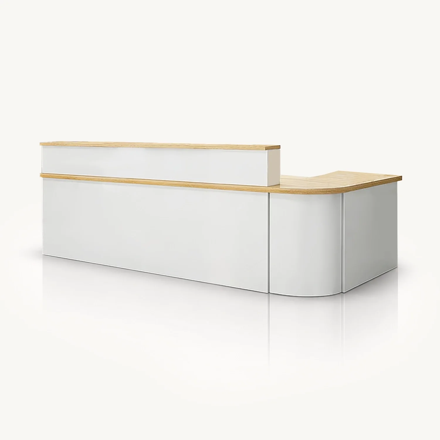 Rounded Corner Minimalist Reception Desk