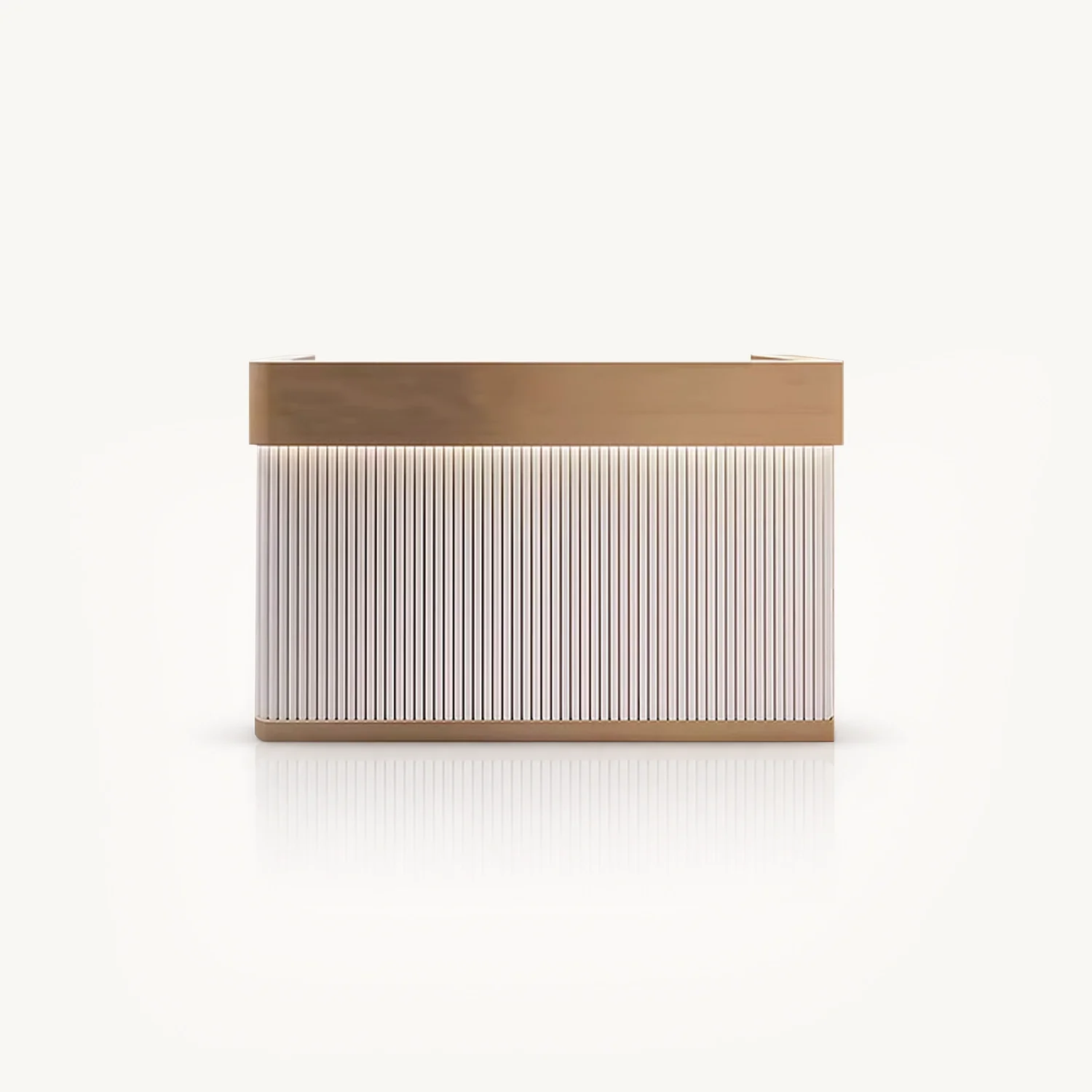 Light Wood Rounded Corner Service Counter - Maoters