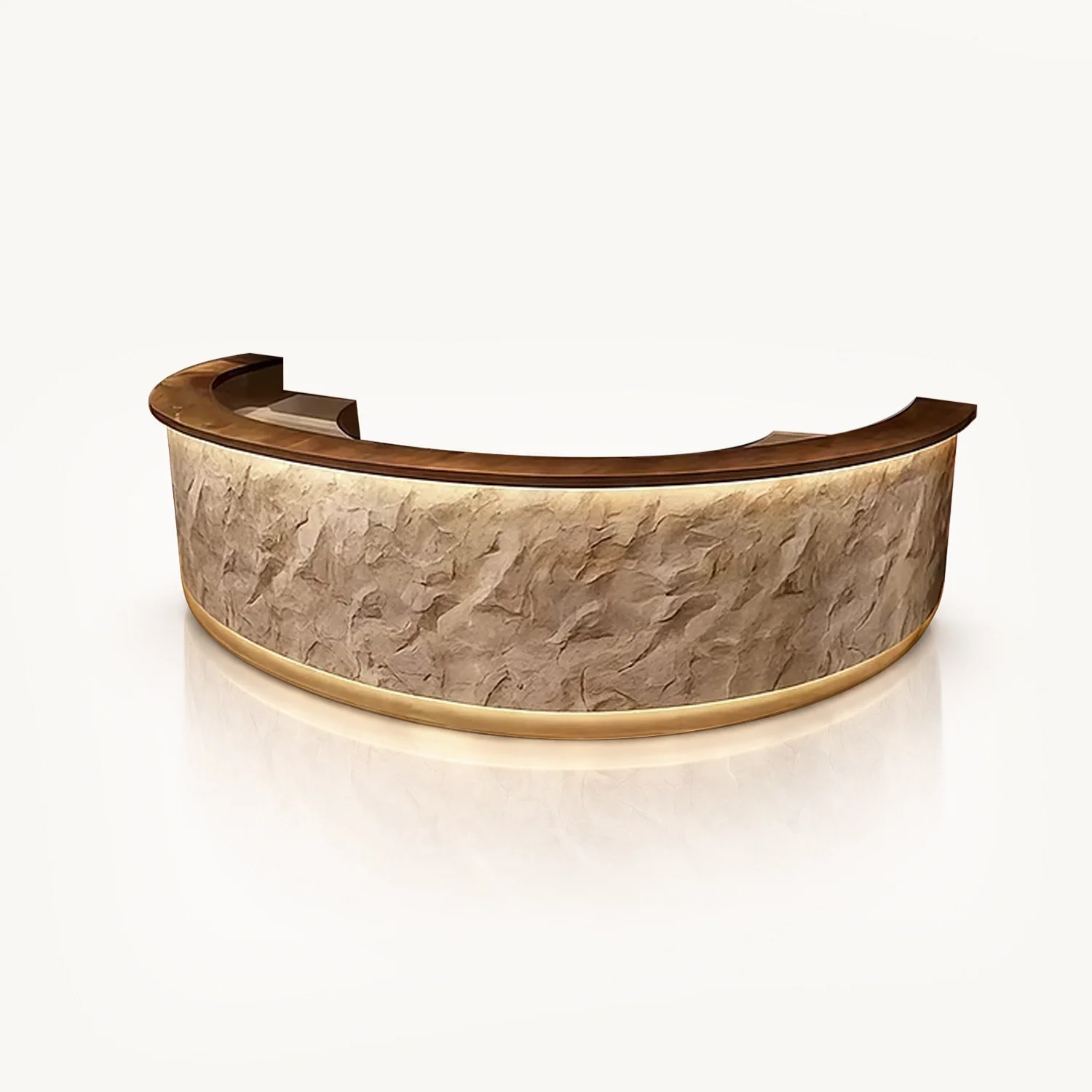 Large Curved Reception Desk for Clubs - Maoters