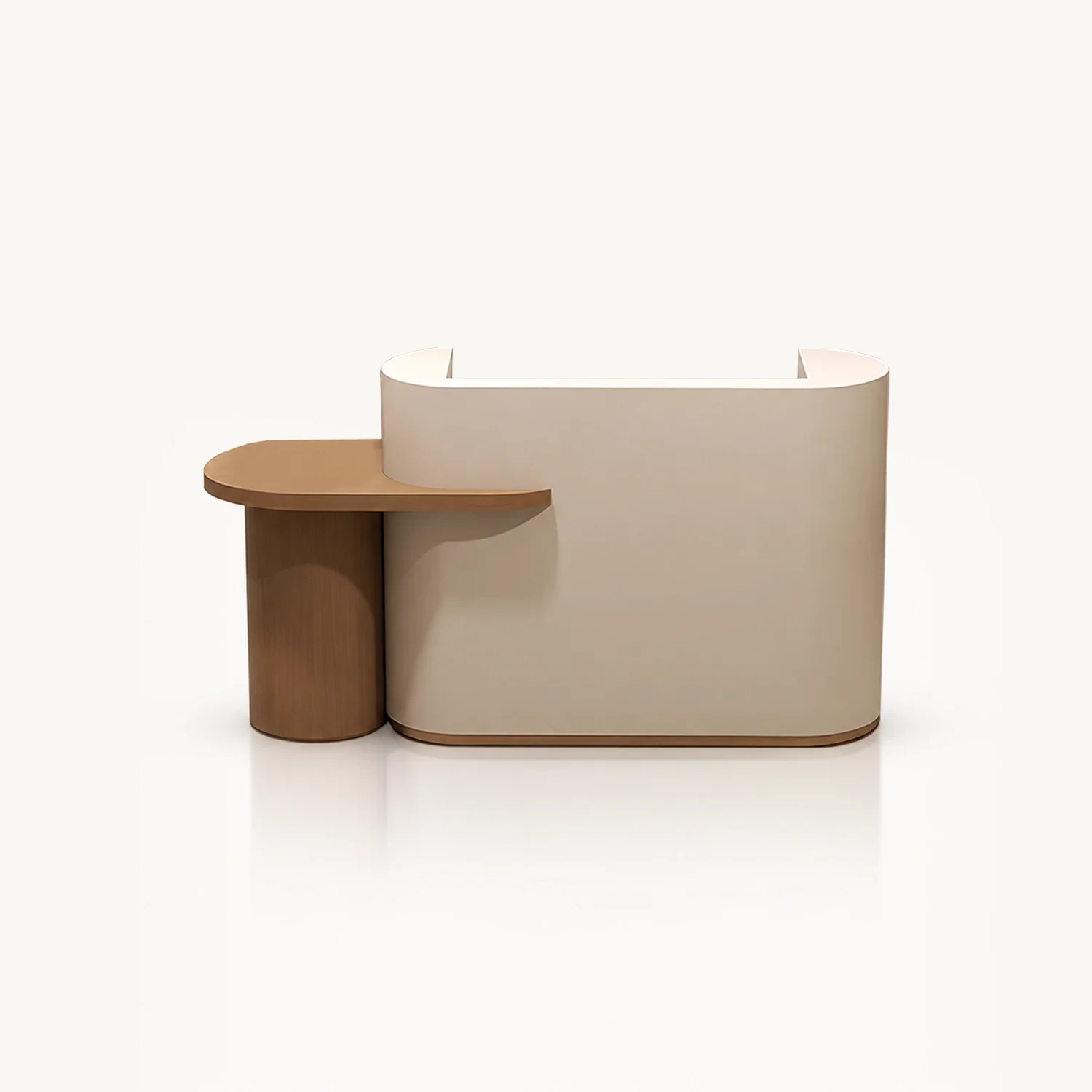 Curved Reception Desk for Clothing Shops - Maoters