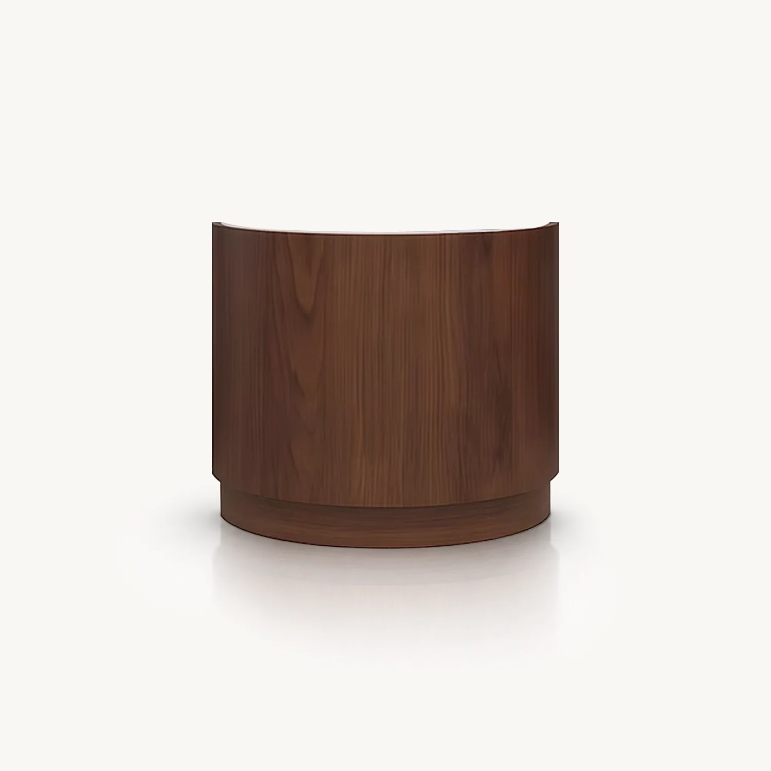 Semicircular Walnut Front Desk with Checkout Function
