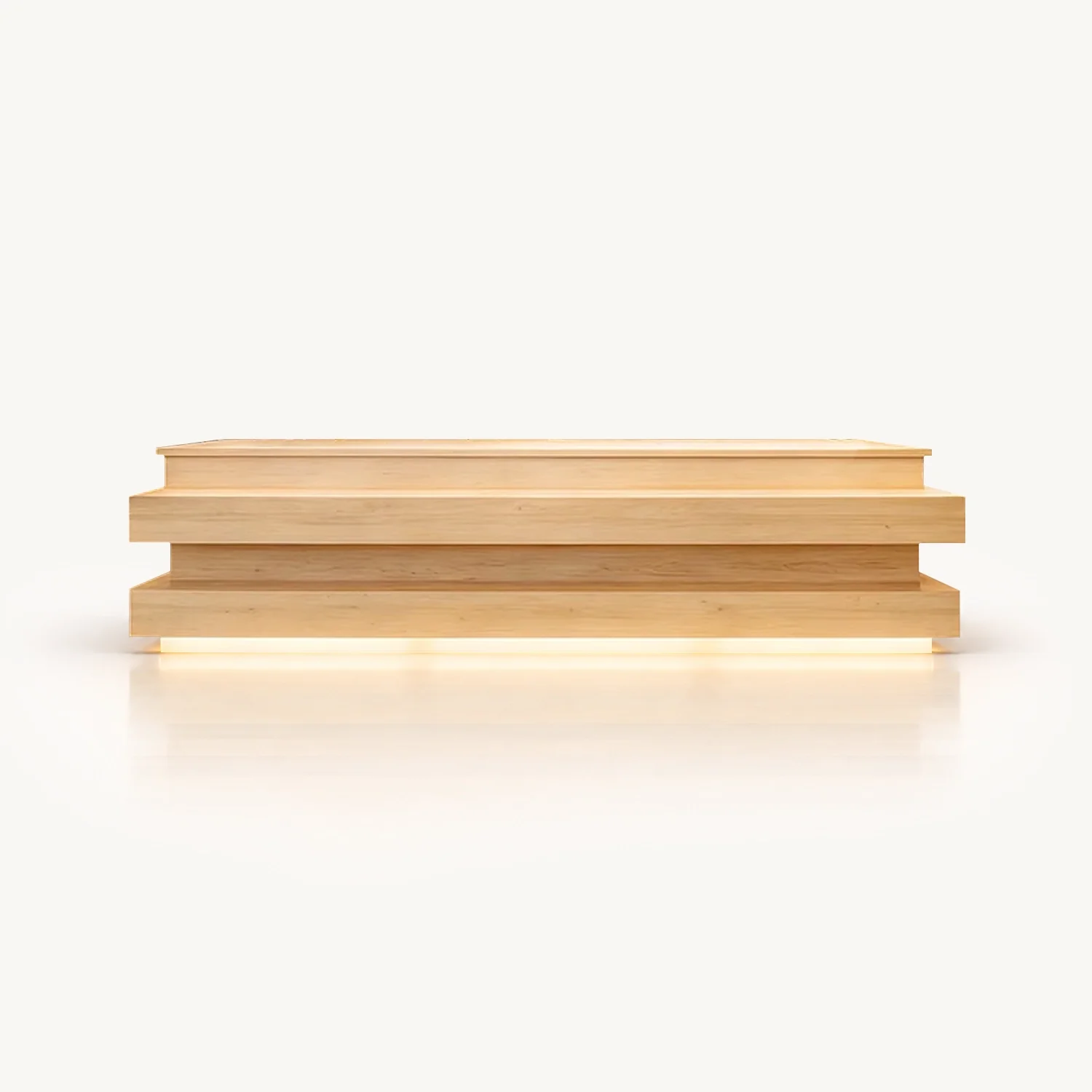 Modern Layered Wood Reception Desk - Maoters