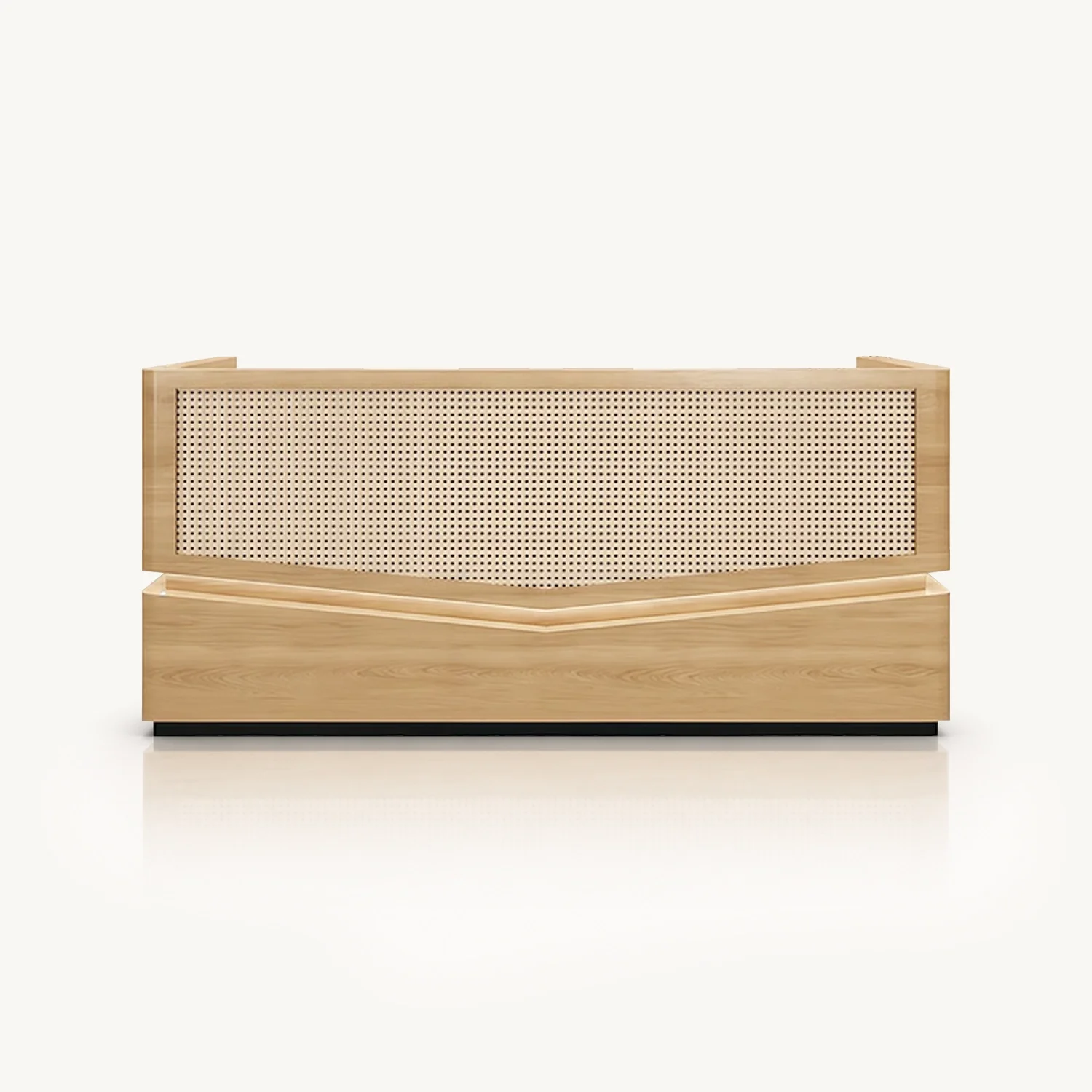 Modern Woven Rattan Reception Desk - Maoters