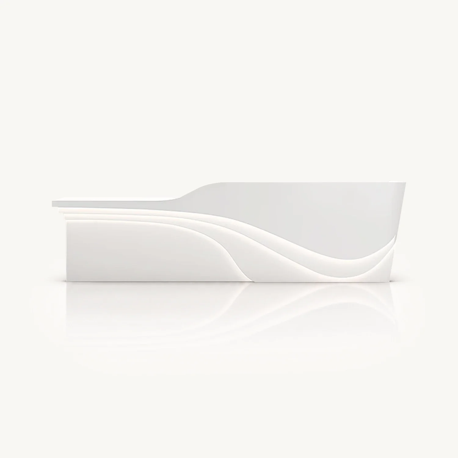 Modern Wave-Shaped Reception Desk - Maoters