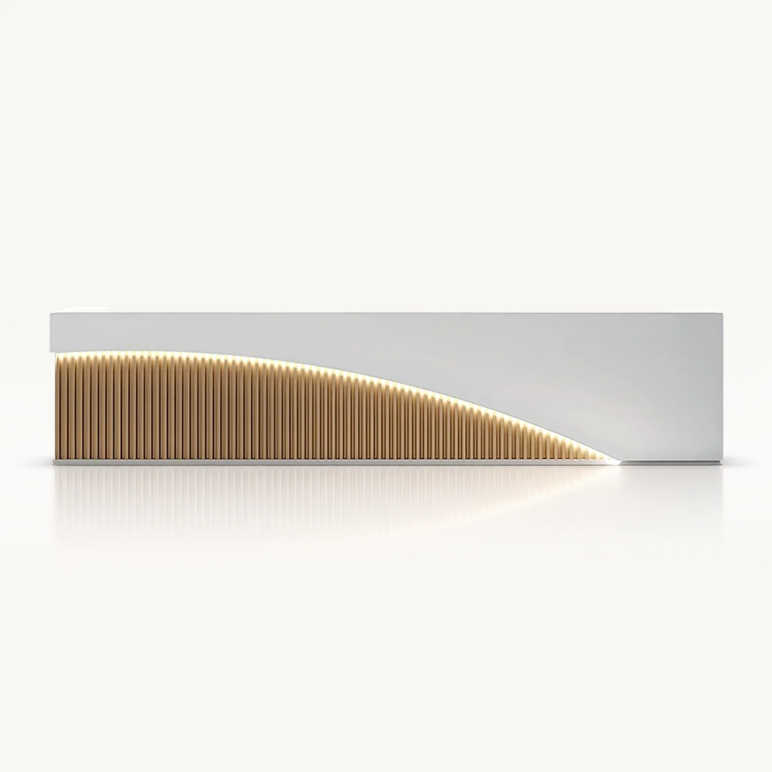 Sleek Straight Reception Desk with Gradient Curved
