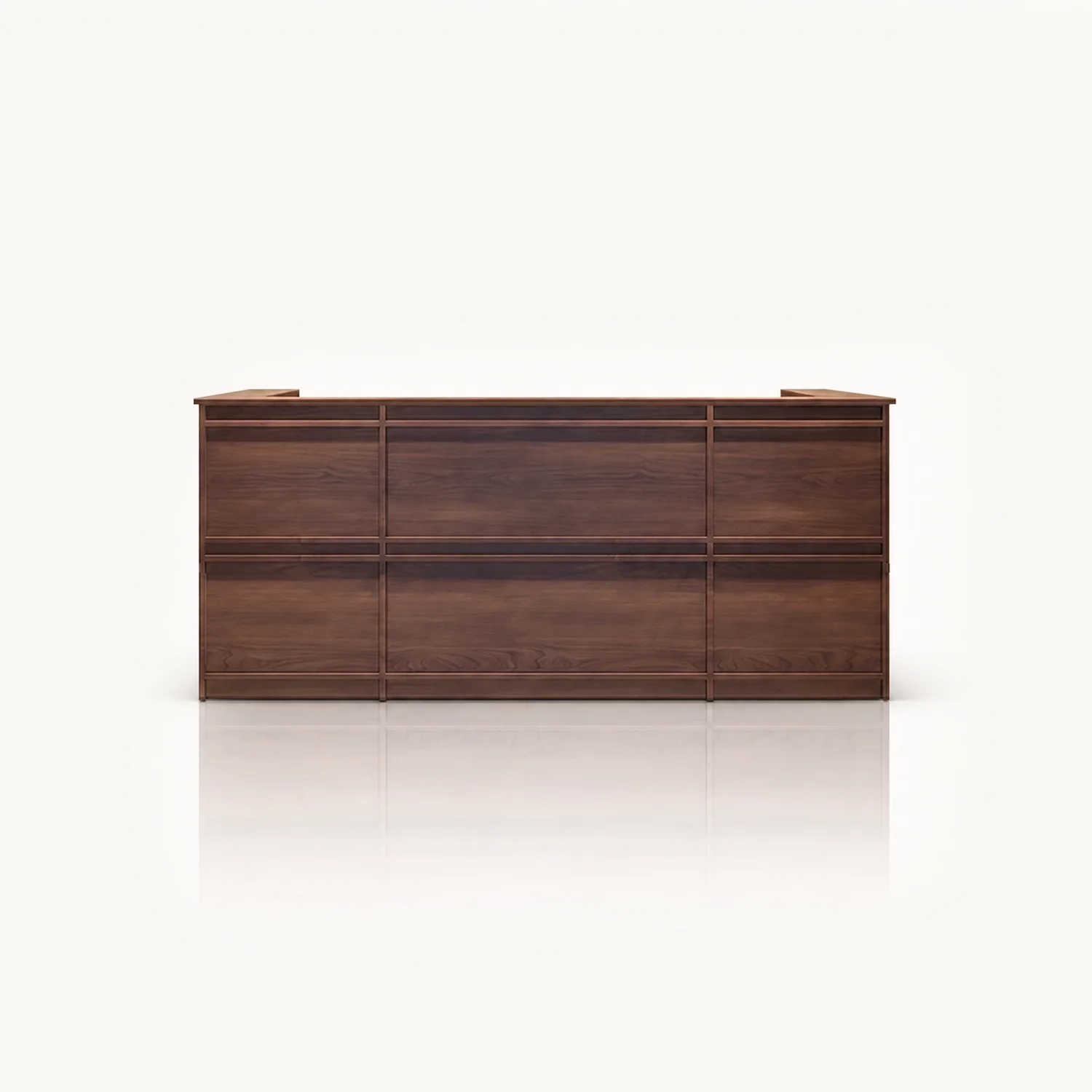 Mid-Century Modern Wood Reception Desk
