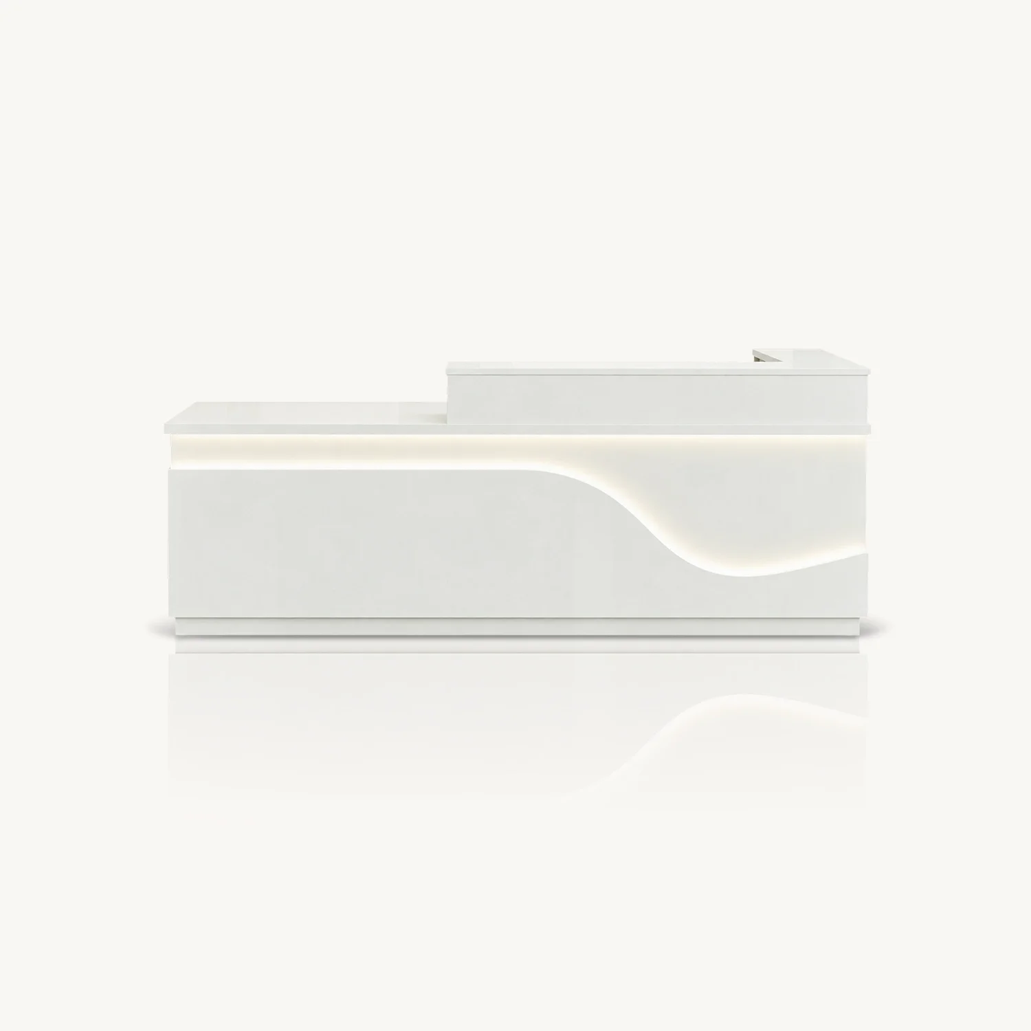 Minimalist Modern Reception Desk with LED Light Accent for Luxury Office Interiors - Maoters