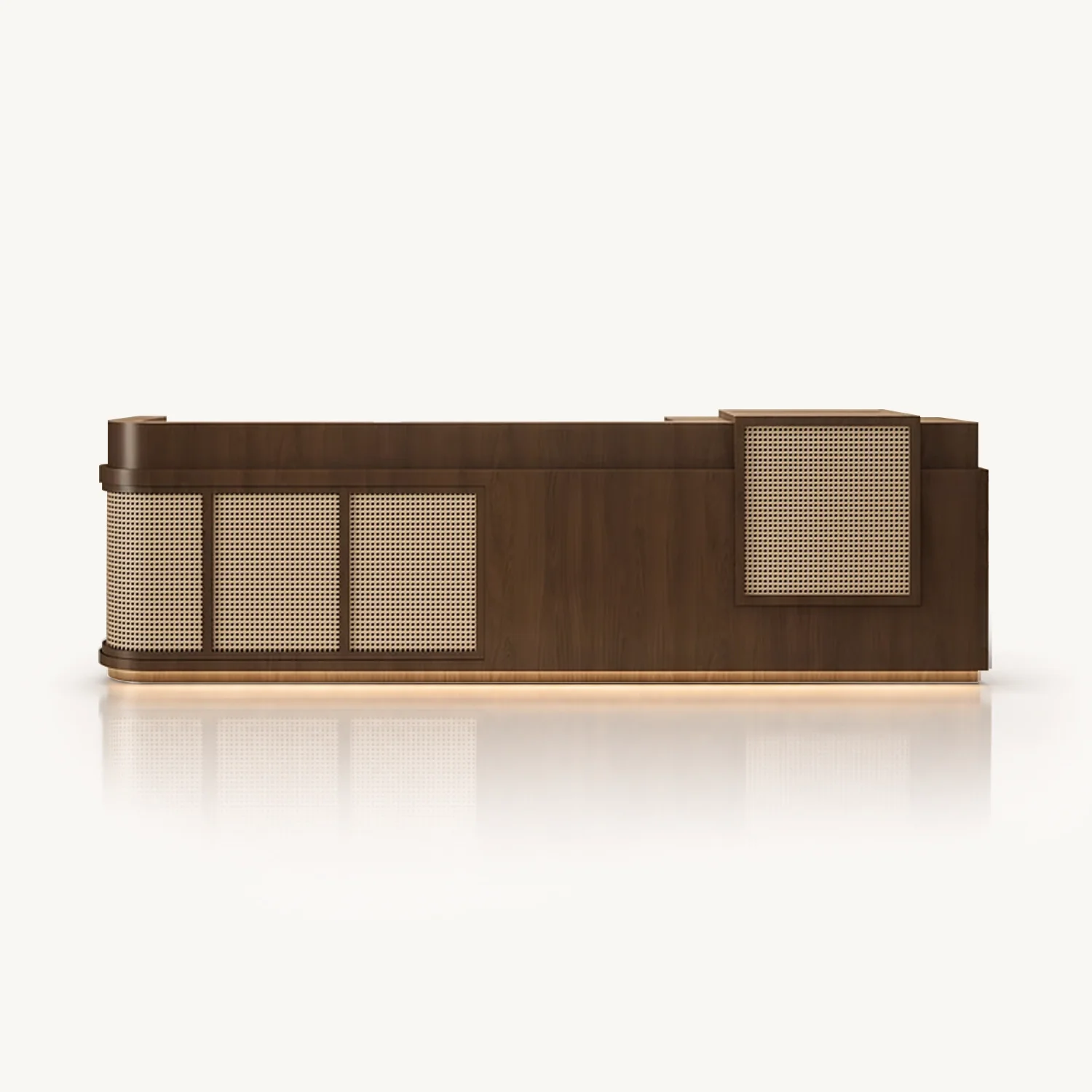 Elegant Woven Rattan Reception Desk - Maoters