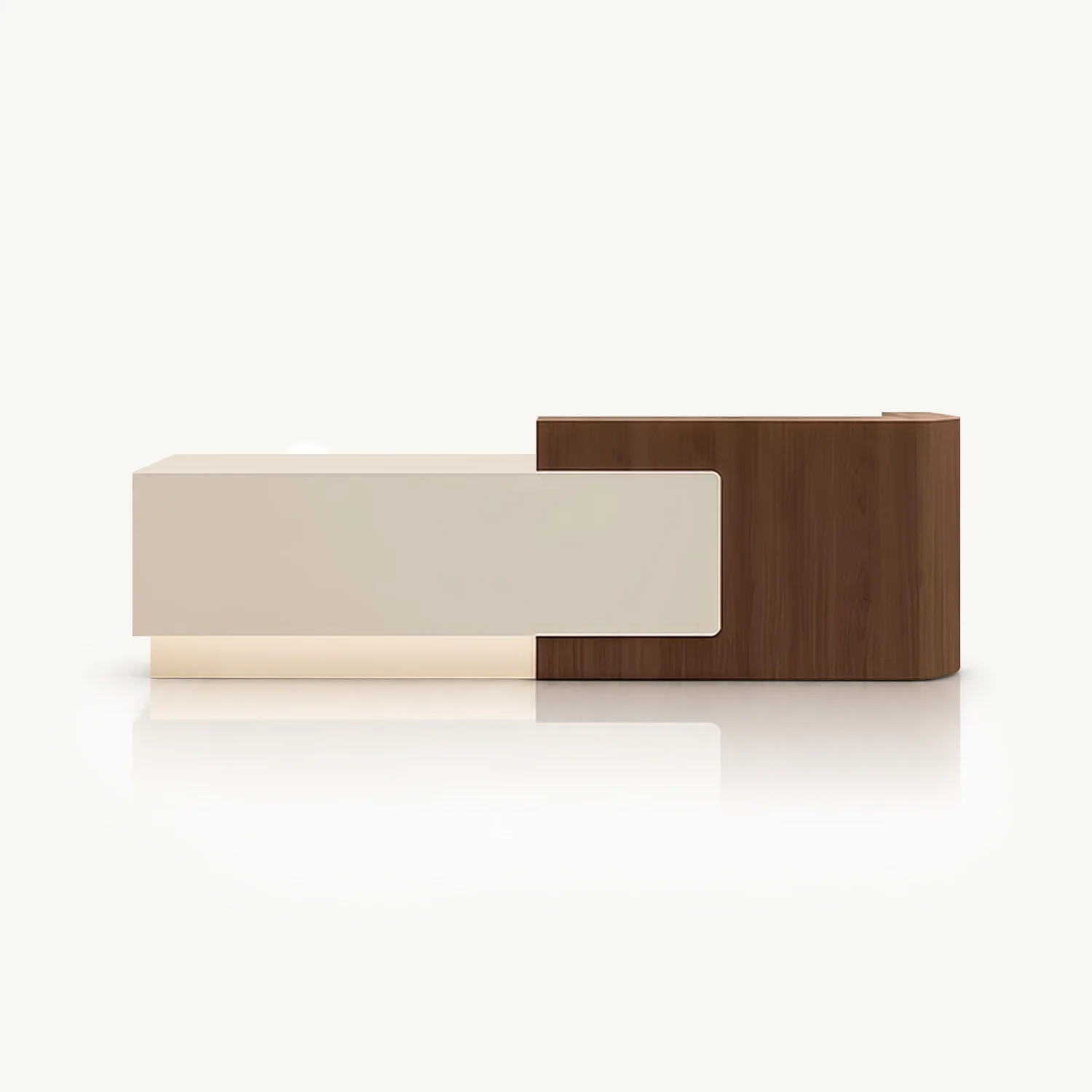 Minimalist Wood Grain Reception Desk - Maoters