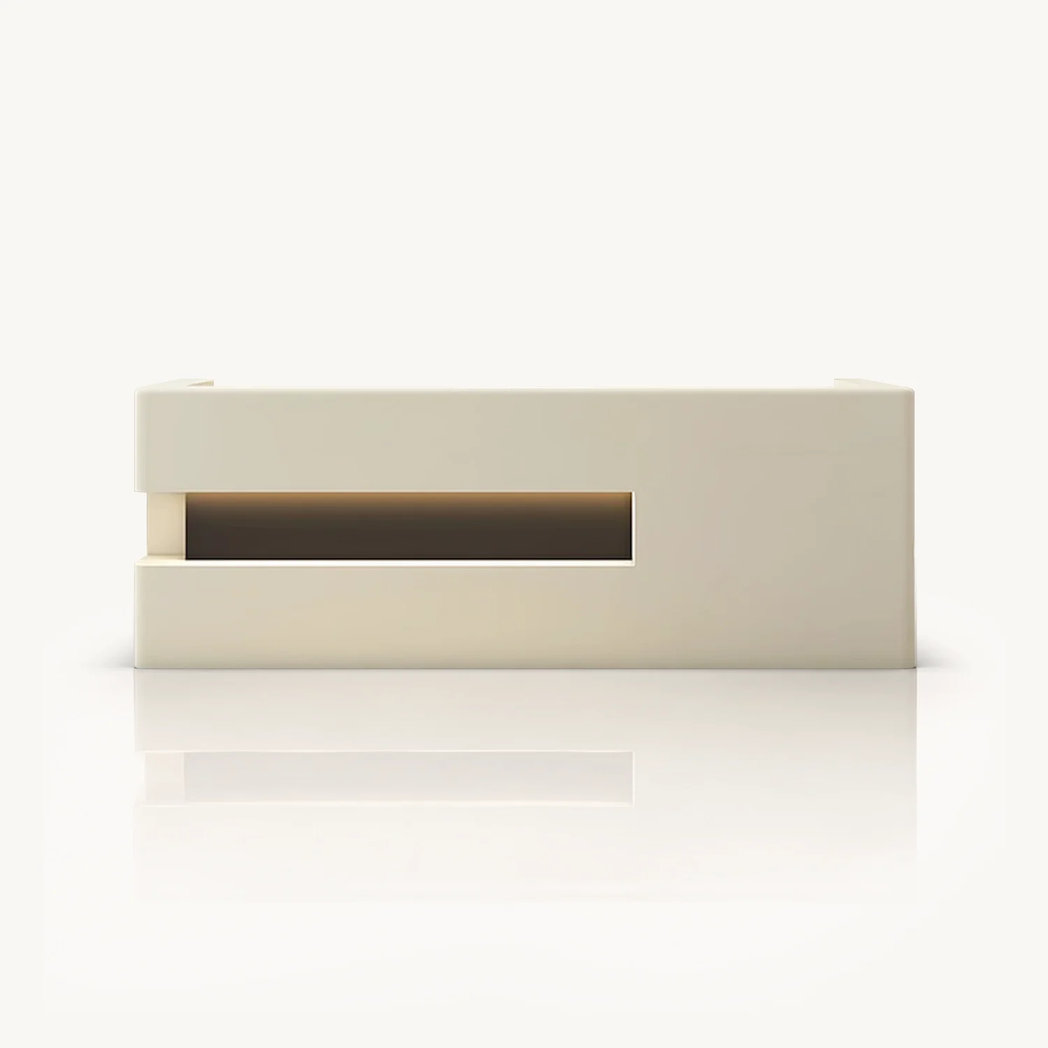 Light Luxury Beige Reception Desk - Maoters