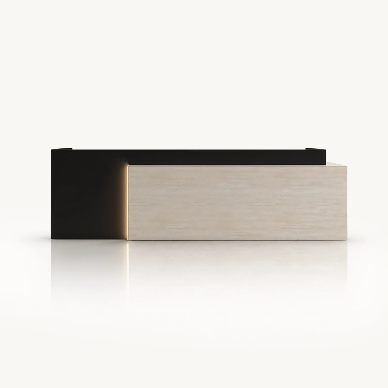 Minimalist Two-Tone Reception Desk - Maoters
