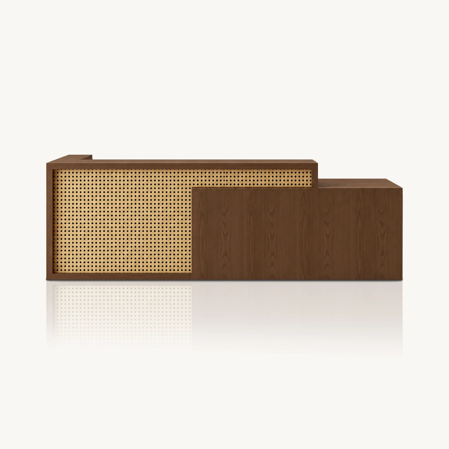 Reception Desk with Wood Finish for Office Entrances and Guest Areas – Maoters