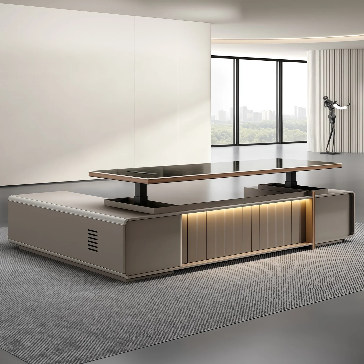 Electric Height Adjustable Executive Desk