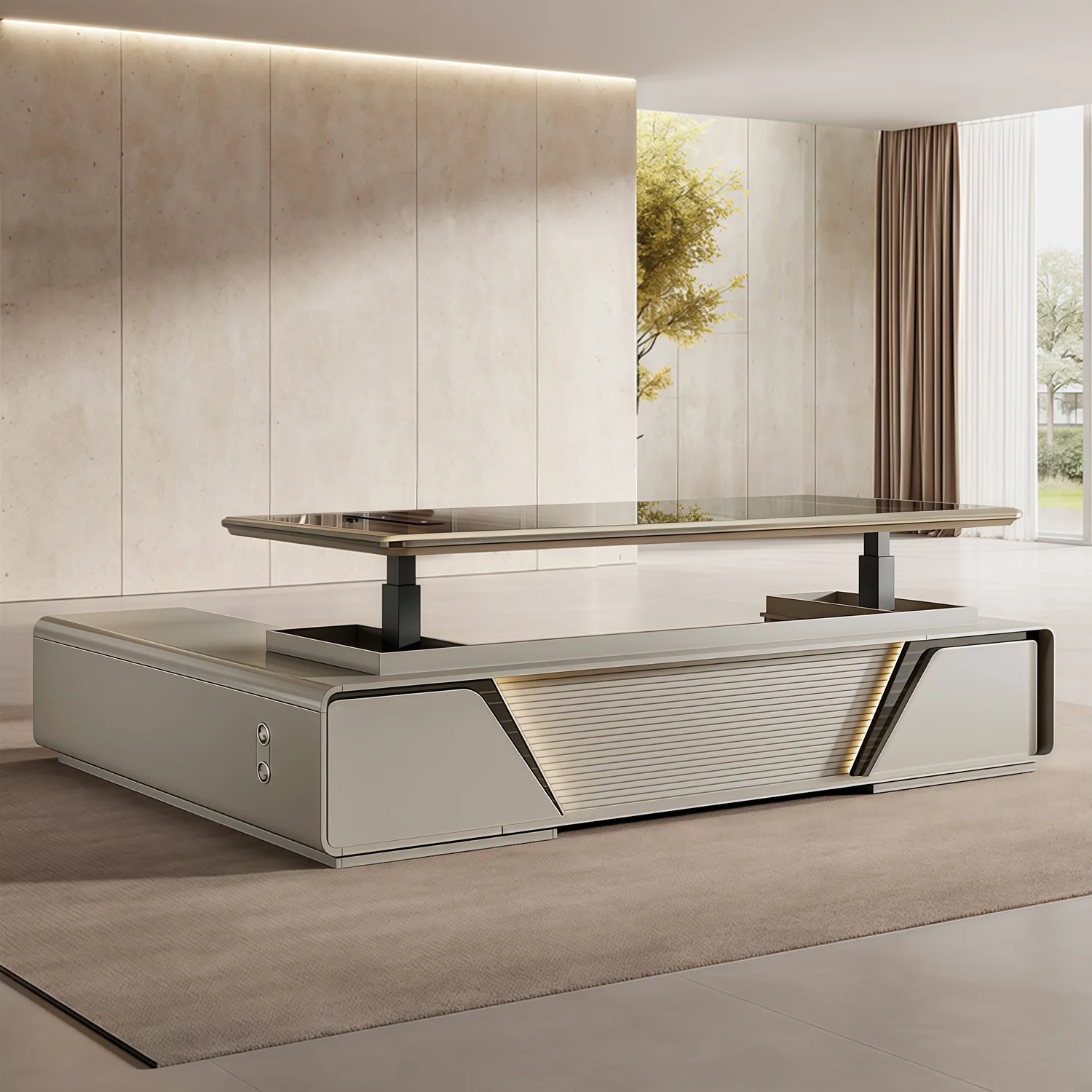 Adjustable Height Executive Desk