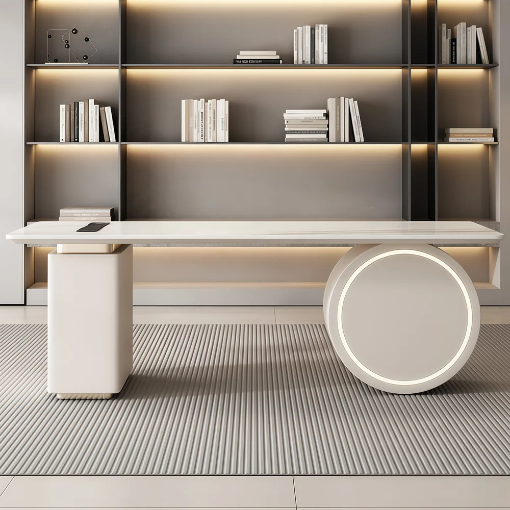 Cream Desk Modern Office Desk